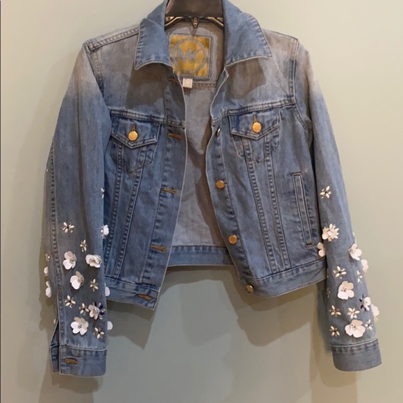 Michael kors women’s floral jean jacket - Picture 4 of 8